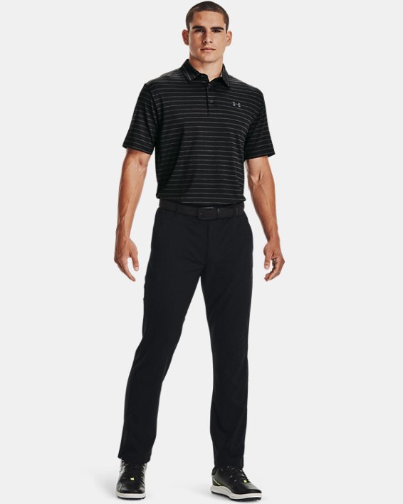Men's UA Playoff Polo Core Stripe, Black, pdpMainDesktop image number 2